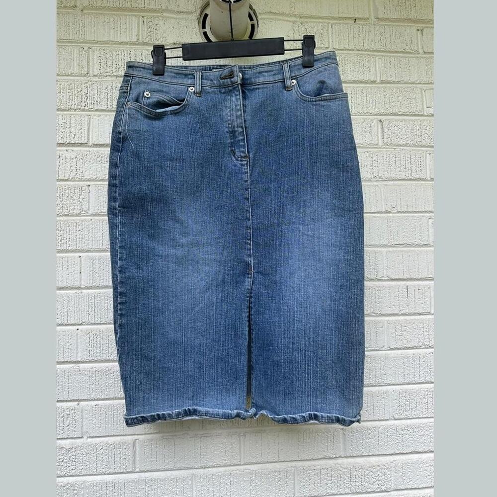 Vintage Y2K Halogen Denim Midi Skirt